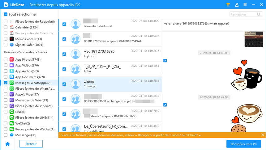 recuperer ancien message whatsapp