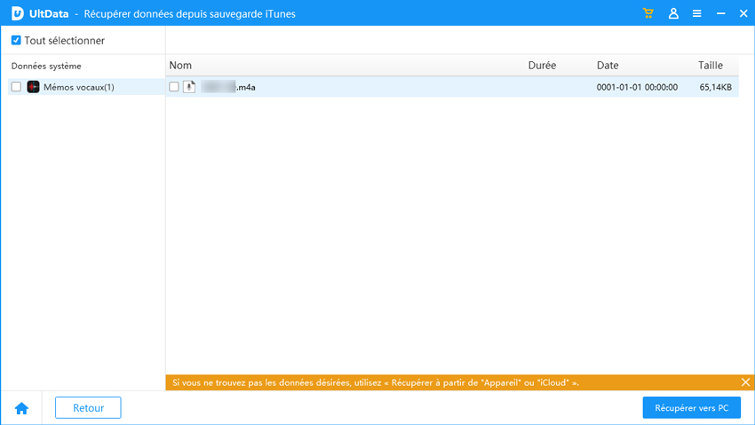 récupérer mémos vocaux découpé iphone