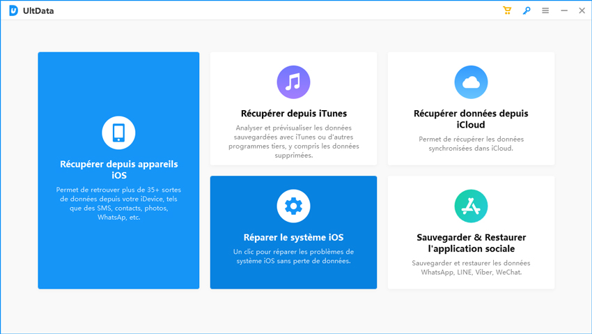 ultdata guide réparation système ios