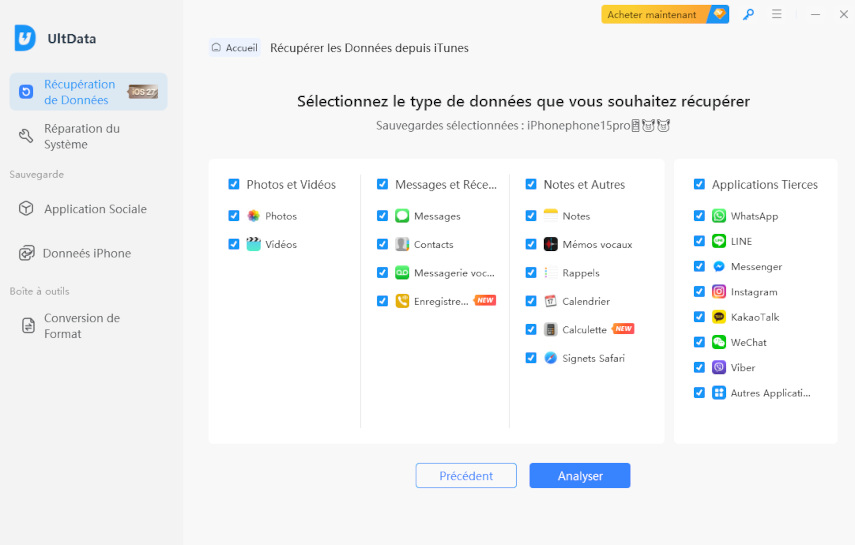 Lancer l’analyse