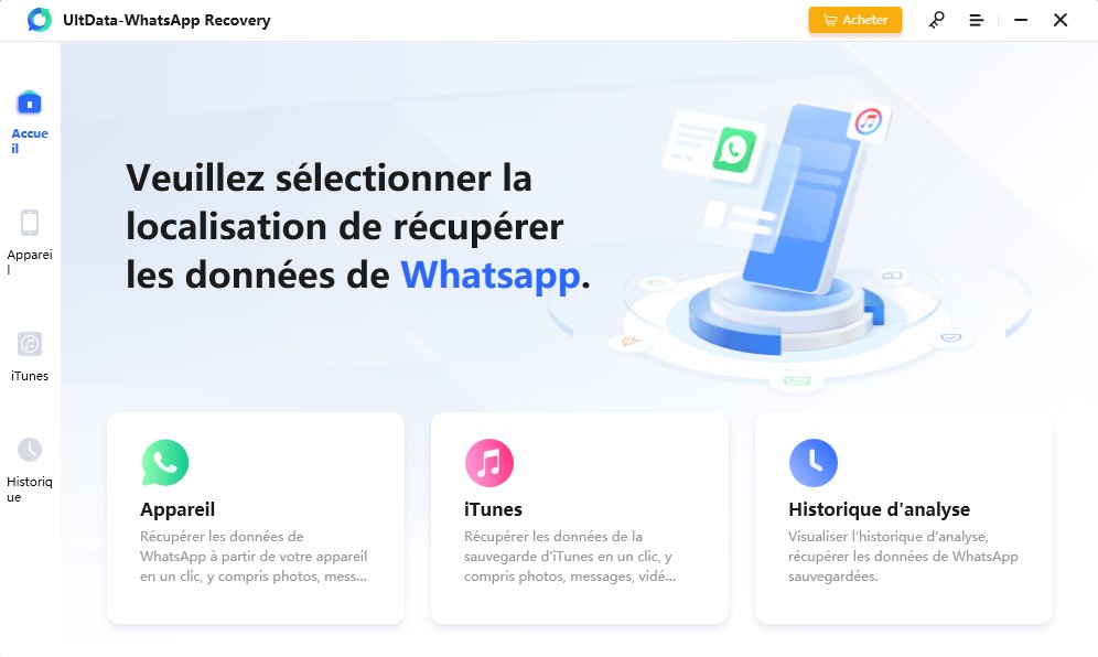 se connecter à l'appareil dans ultdata ios