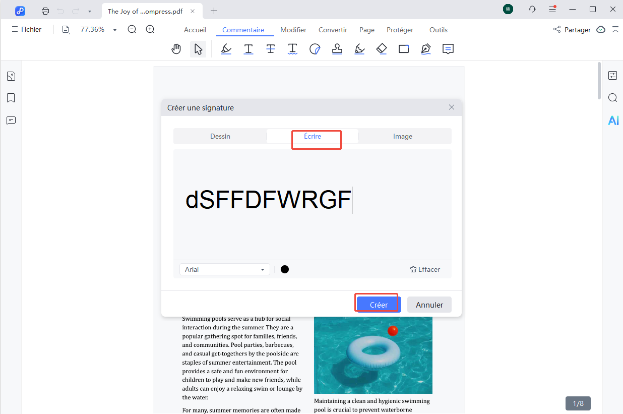 create signature write