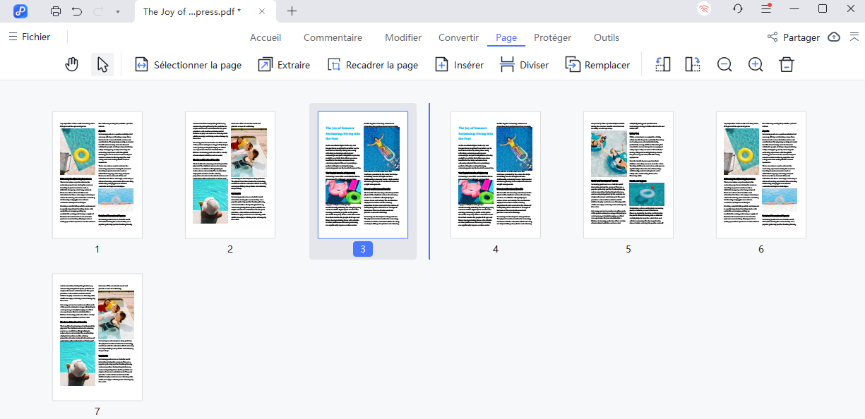 reorder pages