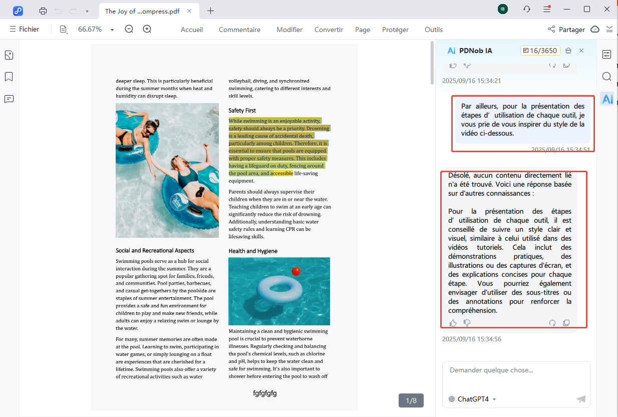summarize particular sections