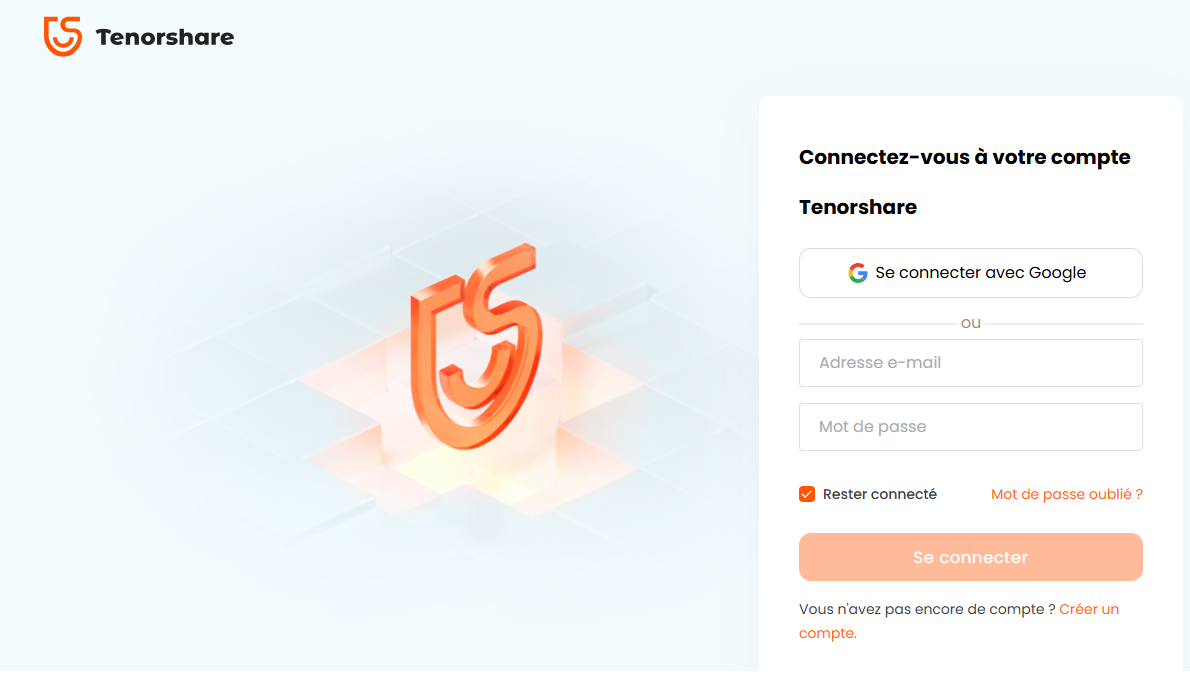 tenorshare account center