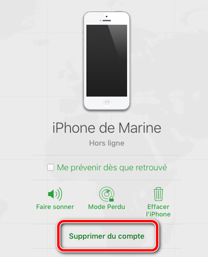 effacer iphone sur site icloud