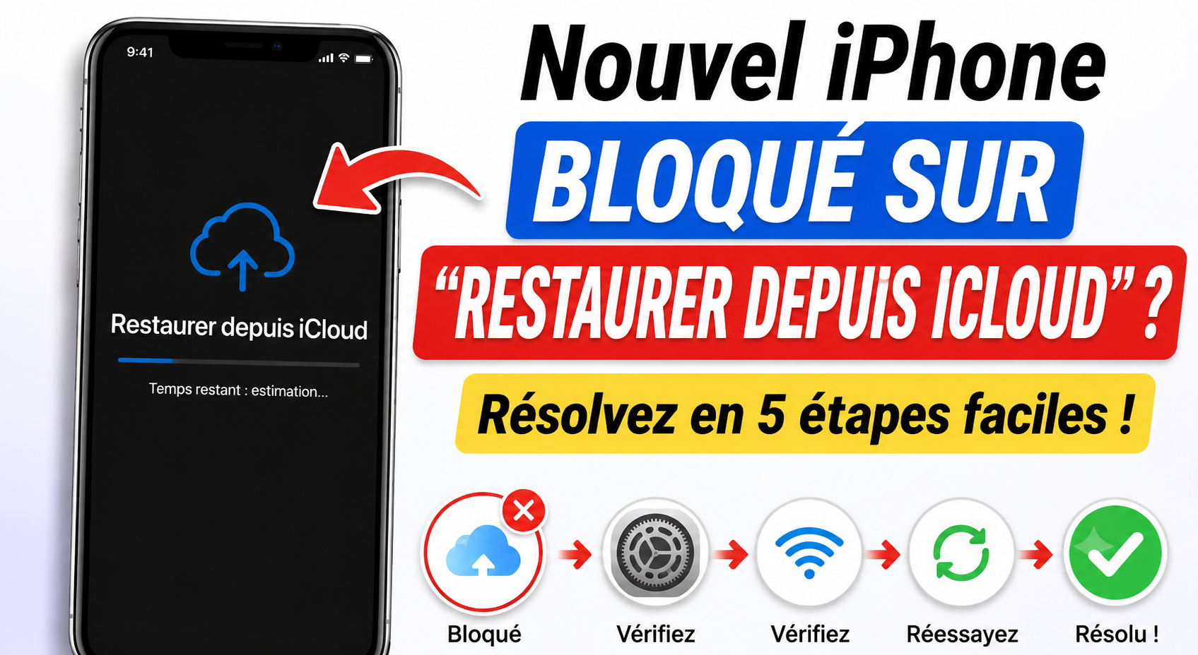 Nouvel iPhone bloqué sur Restaurer depuis iCloud