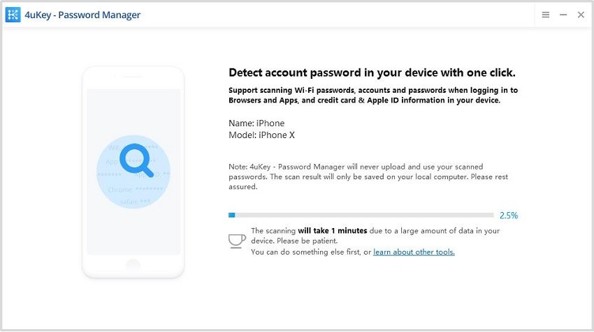 scan - guide du gestionnaire de mot de passe 4ukey