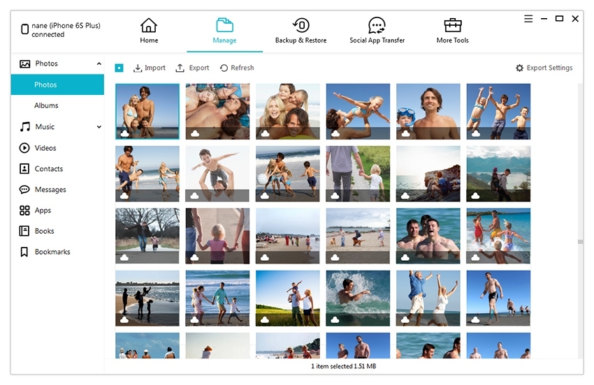 Afficher les photos icloud sur icarefone