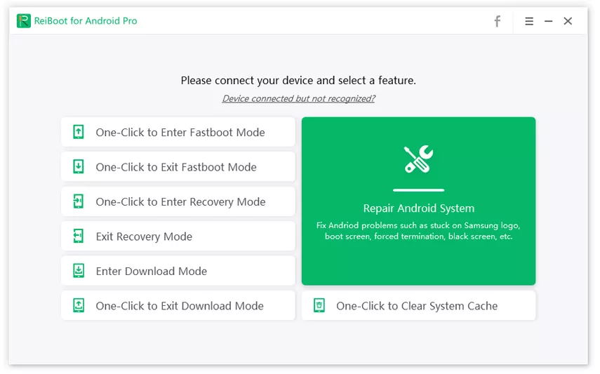 the feature of enter recovery mode with ReiBoot for Android
