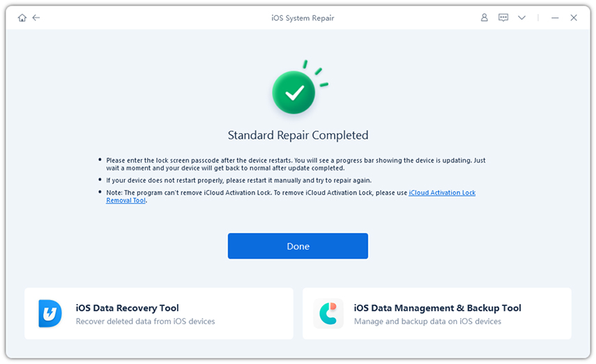repairing system done reiboot