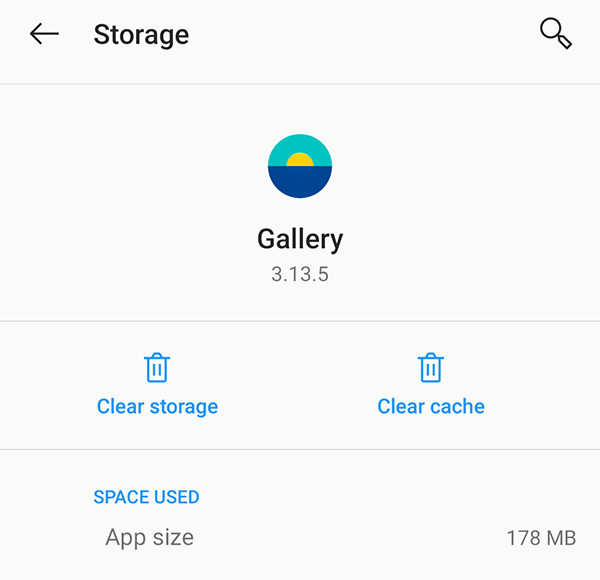 vider cache galerie pour recuperer photo disparu galerie android