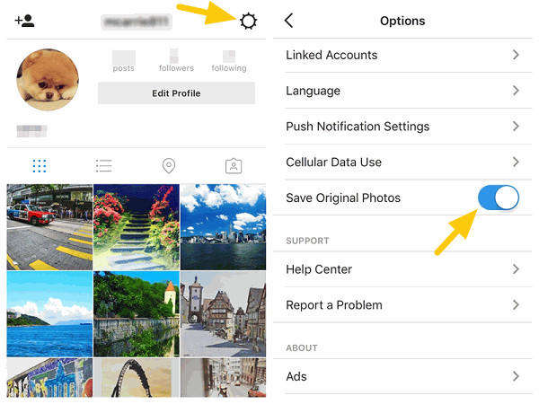 instagram enregistrer photo originale