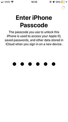 stuck on enter iphone passcode