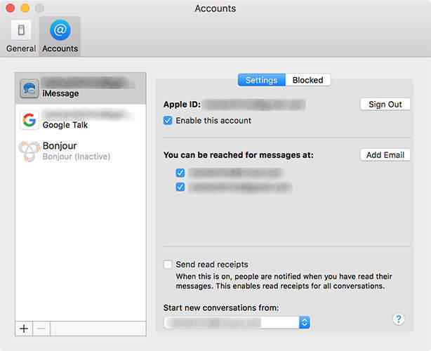 Désactiver Message sur Mac