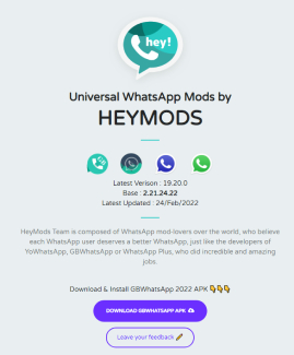 gbwhatsapp dernière version de heymods