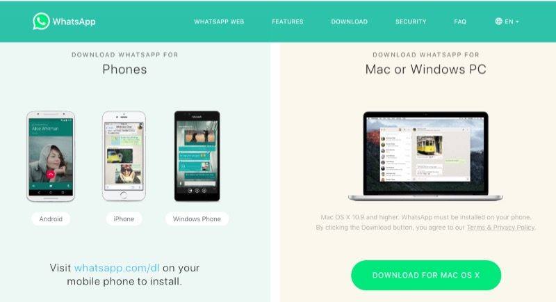 télécharger whatsapp mac