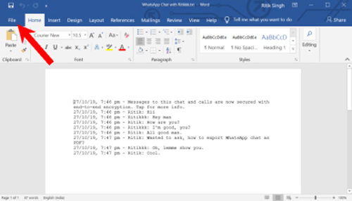 exporter discussion whatsapp en pdf
