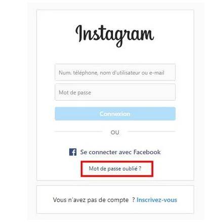 instagram envoyer un lien de connexion