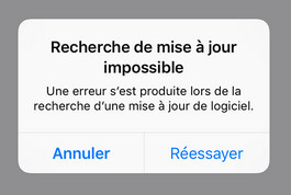 erreur ios 11