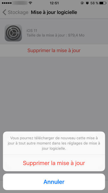 installation de la mise a jour interminable
