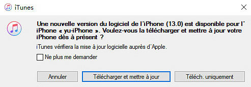 mettre a jour avec itunes
