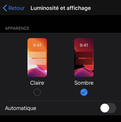 mode sombre