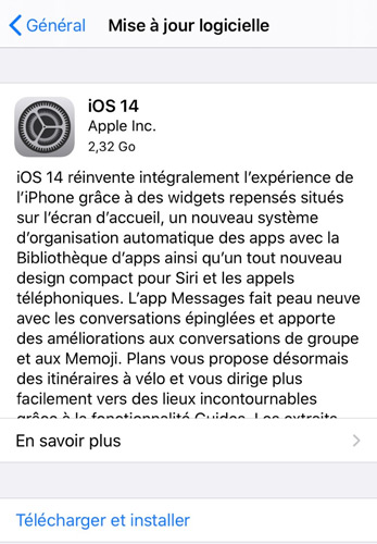 astuce pour mise a jour iphone trop longue