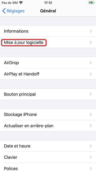 télécharger la nouvelle mise à jour logicielle