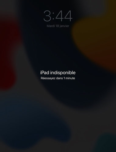 ipad indisponible