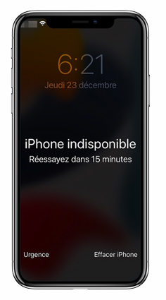 iphone indisponible