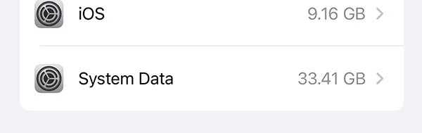 Bug de stockage de l'iphone