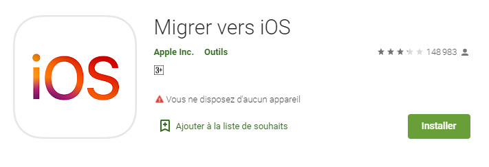 transfert de contact android vers iphone 13