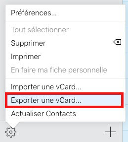 exporter for contacts app