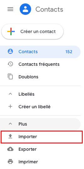 sauvegarder contacts iPhone avec Gmail