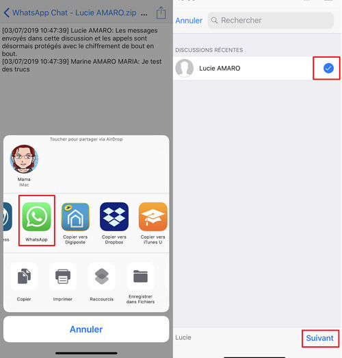 Restaurer conversations WhatsApp d’Android vers iPhone