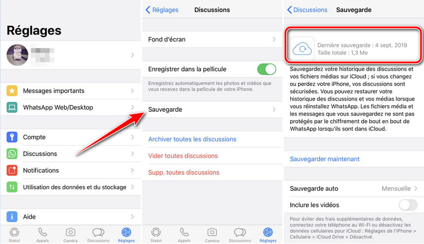 Transferir el iPhone de WhatsApp a los datos de Android