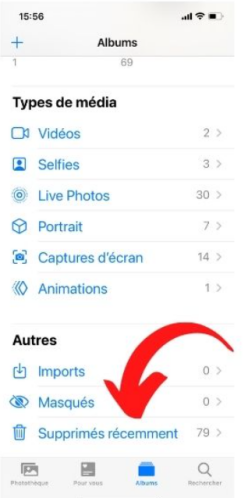 Deleted Photos on iPhone