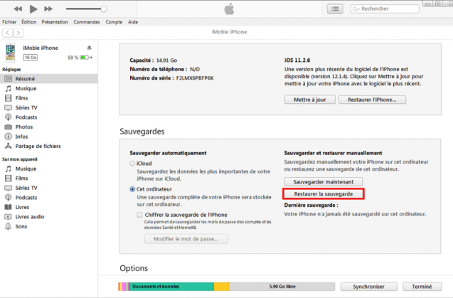 Restore Photos from iTunes Backup to iPhone
