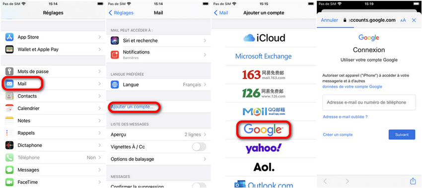 recuperer mes contact sur iphone