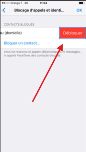 unblocking contact