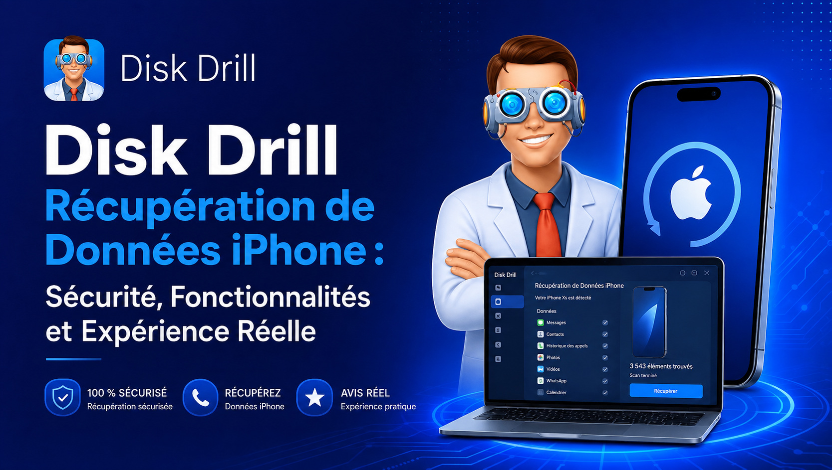 Avis sur Disk Drill iPhone Data Recovery