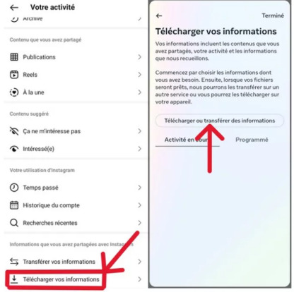 download your information