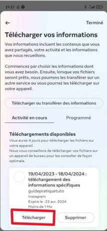 download the information