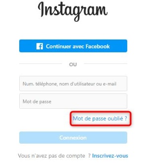 forgot password on instagram