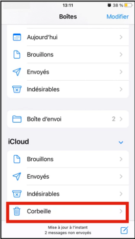 find the trash folder
