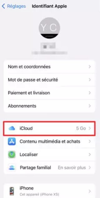 open your iCloud 