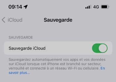 check the iCloud backup if turned on or not