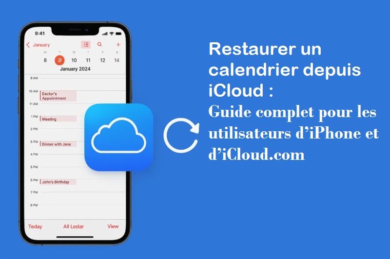 restaurer le calendrier depuis iCloud