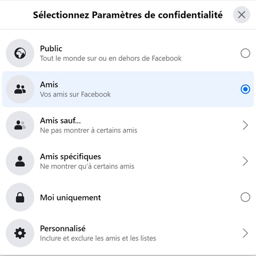 impossible de partager une publication facebook